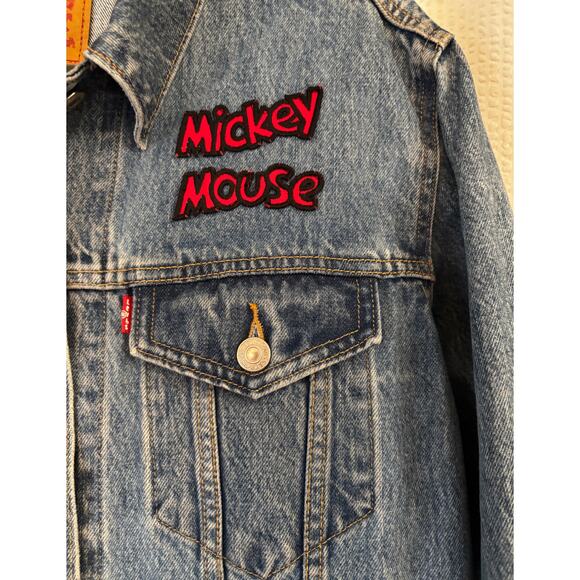 Levi's X Disney Mickey Mouse Women’s Denim Button Up Jacket Size L - Picture 5 of 15